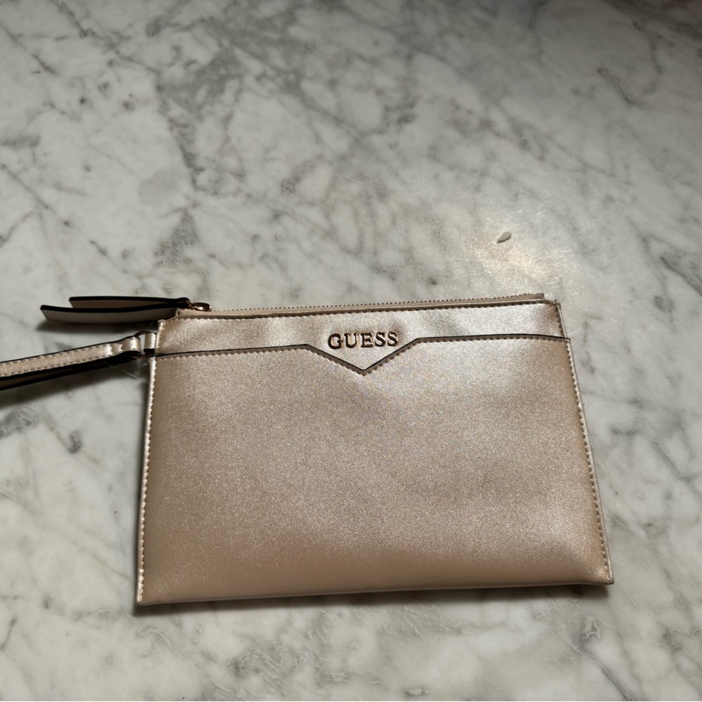Pink and rose gold wristlet